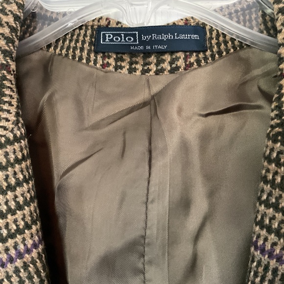 Rare,Vintage,Polo by Ralph Lauren,Made in Italy,Wool,Houndstooth Blazer,42R - Picture 2 of 8